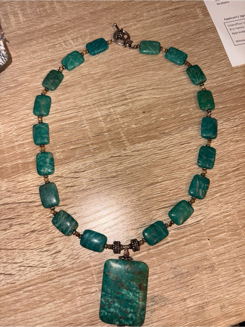 Turquoise-Style Beaded Pendant Necklace - Women Jewelry- The Runarounds show